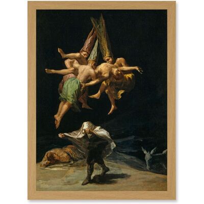 Artery8 - Francisco Goya - Witches Flight - Framed - Art Print Artery8 - Francisco Goya - Witches Flight - Framed - Art Print