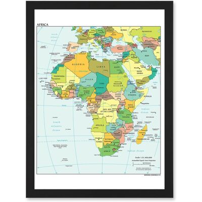 Artery8 - Political Map 2012 Africa - Black - A4 - Wall Art Artery8 - Political Map 2012 Africa - Black - A4 - Wall Art