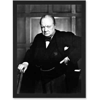 Artery8 - Winston Churchill Portrait - A4 - Wall Art Print Artery8 - Winston Churchill Portrait - A4 - Wall Art Print