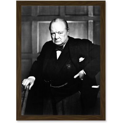 Artery8 - Winston Churchill Portrait - A4 - Framed - Wall Art Print Artery8 - Winston Churchill Portrait - A4 - Framed - Wall Art Print