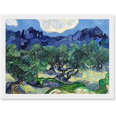 Artery8 - Vincent Van Gogh The Olive Trees - White - Wall Art Artery8 - Vincent Van Gogh The Olive Trees - White - Wall Art