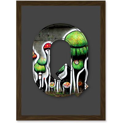 Artery8 Letter Q Abstract Trippy Grey Green Decorative Graffiti Mural Alphabet Initial Stencil Artwork Framed Wall Art Print A4 in Brown Brown Artery8 Letter Q Abstract Trippy Grey Green Decorative Graffiti Mural Alphabet Initial Stencil Artwork Framed Wall Art Print A4 in Brown Brown