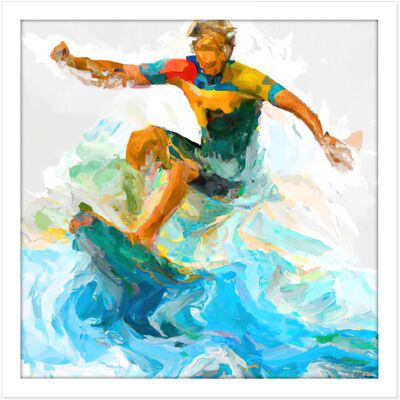 Artery8 Wall Art Print Surfer Surfing Riding Point Break Wave Water Sport Sea Oil Painting Square Framed Picture 16X16 Inch Size: W16" x H16" White W16" x H16" Artery8 Wall Art Print Surfer Surfing Riding Point Break Wave Water Sport Sea Oil Painting Square Framed Picture 16X16 Inch Size: W16" x H16" White W16" x H16"