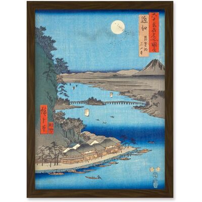 Artery8 - Lake Biwa Woodblock - A4 - Framed Wall Art Artery8 - Lake Biwa Woodblock - A4 - Framed Wall Art