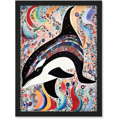 Artery8 - Orca Whale - Black - A4 - Wall Art Print Artery8 - Orca Whale - Black - A4 - Wall Art Print
