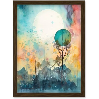 Artery8 - Winter Forest - A4 - Brown - Wall Art Print Artery8 - Winter Forest - A4 - Brown - Wall Art Print