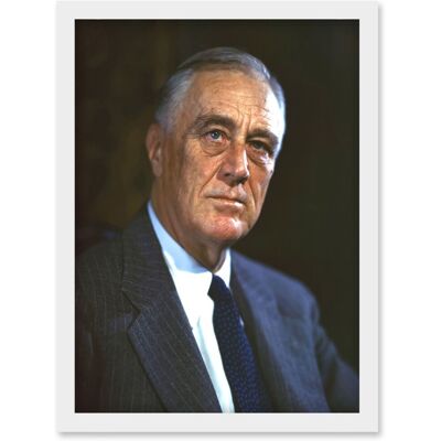 Artery8 - Franklin D Roosevelt Portrait - A4 - Wall Art Artery8 - Franklin D Roosevelt Portrait - A4 - Wall Art