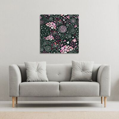 Benjamin Tate Design Different Flowers, Shapes & Birds (Canvas Print) / 101 x 101 x 4cm in Natural Size: 101 x 101 x 4 cm Natural 101 x 101 x 4 cm Benjamin Tate Design Different Flowers, Shapes & Birds (Canvas Print) / 101 x 101 x 4cm in Natural Size: 101 x 101 x 4 cm Natural 101 x 101 x 4 cm