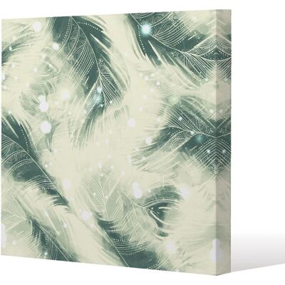 Benjamin Tate Design Feathers fantastic birds with decorative ornaments (Canvas Print) / 127 x 127 x 4cm in Natural Size: 127 x 127 x 4 cm Natural 127 x 127 x 4 cm Benjamin Tate Design Feathers fantastic birds with decorative ornaments (Canvas Print) / 127 x 127 x 4cm in Natural Size: 127 x 127 x 4 cm Natural 127 x 127 x 4 cm
