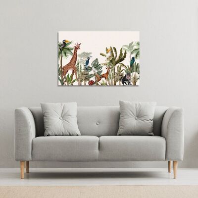 Benjamin Tate Design Tropical Animals (Canvas Print) / 114 x 77 x 4cm in Natural Size: 114 x 77 x 4 cm Natural 114 x 77 x 4 cm Benjamin Tate Design Tropical Animals (Canvas Print) / 114 x 77 x 4cm in Natural Size: 114 x 77 x 4 cm Natural 114 x 77 x 4 cm
