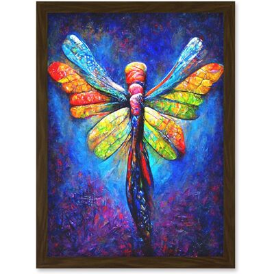 Artery8 - Vibrant Neon Dragonfly - A4 - Wall Art Print Artery8 - Vibrant Neon Dragonfly - A4 - Wall Art Print