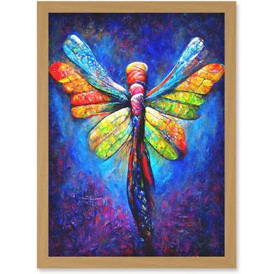 Artery8 - Dragonfly - Neon Night - A4 - Wall Art Print Artery8 - Dragonfly - Neon Night - A4 - Wall Art Print