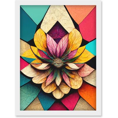 Artery8 - Geometric Mandala - Multicoloured - A4 - Wall Art Artery8 - Geometric Mandala - Multicoloured - A4 - Wall Art