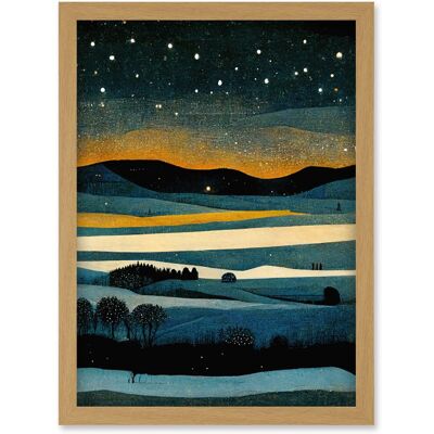 Artery8 - Star Twilight Landscape - A4 - Framed Art Print Artery8 - Star Twilight Landscape - A4 - Framed Art Print
