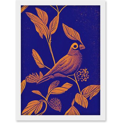 Artery8 - Tropical Bird - Linocut - A4 - Wall Art Artery8 - Tropical Bird - Linocut - A4 - Wall Art