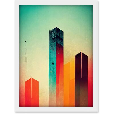 Artery8 - Tower Block - Minimalist - A4 - Framed Wall Art Artery8 - Tower Block - Minimalist - A4 - Framed Wall Art