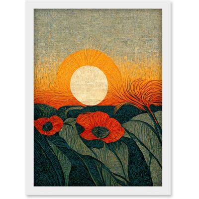 Artery8 - Abstract Sunrise Over Poppy Meadow - Artwork Artery8 - Abstract Sunrise Over Poppy Meadow - Artwork