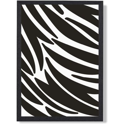 ARTZE Cute Cartoon Style Zebra Print Framed Print SIZE: A3 with Black Frame Black A3 ARTZE Cute Cartoon Style Zebra Print Framed Print SIZE: A3 with Black Frame Black A3