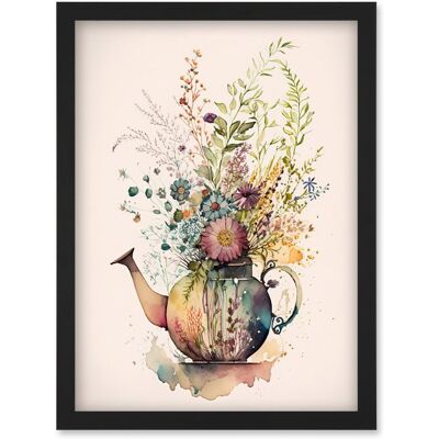Artery8 - Wildflower Floral Spring Bouquet - Teapot Vase Artery8 - Wildflower Floral Spring Bouquet - Teapot Vase