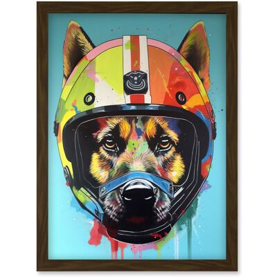 Artery8 - German Shepherd Helmet Pop Art - Wall Art Artery8 - German Shepherd Helmet Pop Art - Wall Art