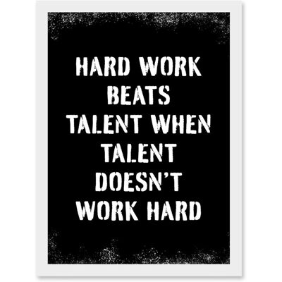 Artery8 - Hard Work Beats Talent - Inspirational Gym Wall Art Artery8 - Hard Work Beats Talent - Inspirational Gym Wall Art