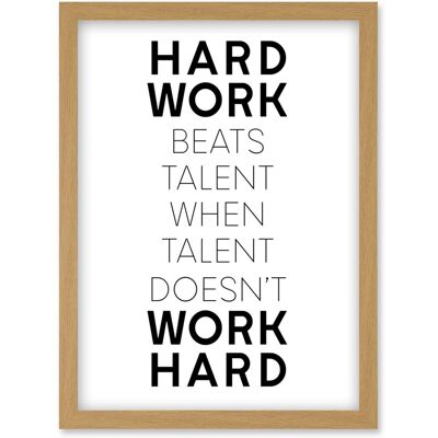 Artery8 - Gym Motivation - Light Oak - A4 - Framed Wall Art Artery8 - Gym Motivation - Light Oak - A4 - Framed Wall Art