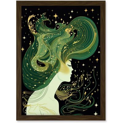 Artery8 - Aurora Borealis Illustration - Framed Wall Art Artery8 - Aurora Borealis Illustration - Framed Wall Art