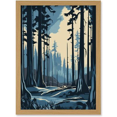 Artery8 - Taiga Boreal Forest Winter Landscape - Wall Art Artery8 - Taiga Boreal Forest Winter Landscape - Wall Art