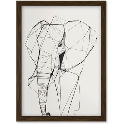 Artery8 - Elephant Polygon Line - A4 - Wall Art Print Artery8 - Elephant Polygon Line - A4 - Wall Art Print