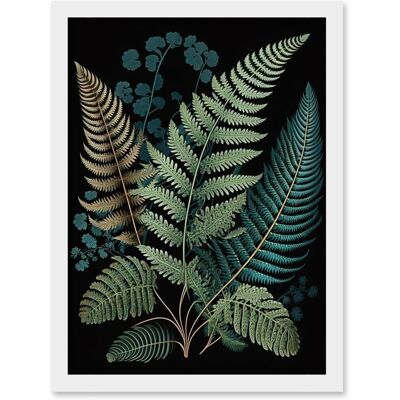 Artery8 - Leaves Fern Fronds - Framed - A4 - Wall Art Print Artery8 - Leaves Fern Fronds - Framed - A4 - Wall Art Print