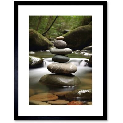 Artery8 Wall Art Print Zen Massage Stone Photograph Waterfall River Nature Beauty Salon Therapy Room Artwork Framed 9X7 Inch Size: W7" x H9" Black W7" x H9" Artery8 Wall Art Print Zen Massage Stone Photograph Waterfall River Nature Beauty Salon Therapy Room Artwork Framed 9X7 Inch Size: W7" x H9" Black W7" x H9"