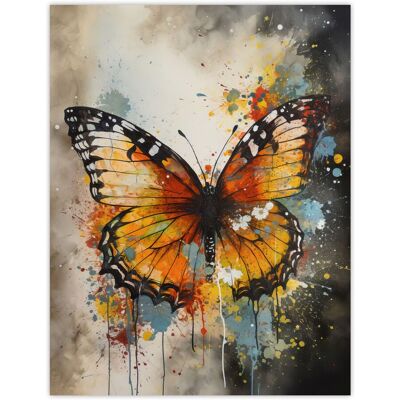 Artery8 - Modern Ink Monarch Butterfly - XL - Poster - Wall Art Artery8 - Modern Ink Monarch Butterfly - XL - Poster - Wall Art