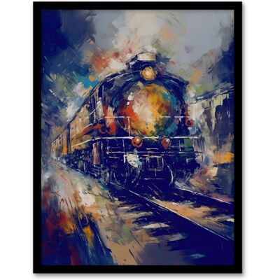 Artery8 - Orient Express Railway Train - Framed - Art Print Artery8 - Orient Express Railway Train - Framed - Art Print