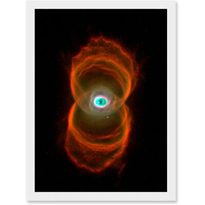 Artery8 Hubble Space Telescope Image Planetary Nebula Mycn18 Hourglass Pattern Of Stellar Matter Ejection Around A Dying Star Art Print Framed Poster White W12" x H16" Artery8 Hubble Space Telescope Image Planetary Nebula Mycn18 Hourglass Pattern Of Stellar Matter Ejection Around A Dying Star Art Print Framed Poster White W12" x H16"