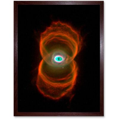Artery8 Hubble Space Telescope Image Planetary Nebula Mycn18 Hourglass Pattern Of Stellar Matter Ejection Around A Dying Star Art Print Framed Poster Brown A4 Artery8 Hubble Space Telescope Image Planetary Nebula Mycn18 Hourglass Pattern Of Stellar Matter Ejection Around A Dying Star Art Print Framed Poster Brown A4