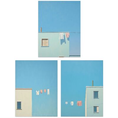 Artery8 Wall Art Print Set of 3 Laundry Day Washing Line Utility Room Minimalist Blue Sky 3 Pack Poster Laundry Room Size: W12" x H16" Blue W12" x H16" Artery8 Wall Art Print Set of 3 Laundry Day Washing Line Utility Room Minimalist Blue Sky 3 Pack Poster Laundry Room Size: W12" x H16" Blue W12" x H16"