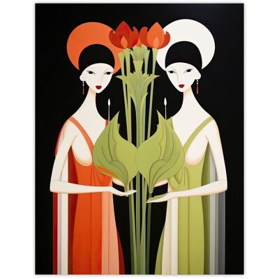 Wee Blue Coo Wall Art Print For The Love Of Veggies Nature Provides Two Vegan Red Green Graphic Design Poster Size: W24" x H32" Multicolor W24" x H32" Wee Blue Coo Wall Art Print For The Love Of Veggies Nature Provides Two Vegan Red Green Graphic Design Poster Size: W24" x H32" Multicolor W24" x H32"
