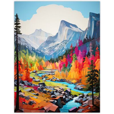 Artery8 Wall Art Print Colourful Yosemite National Park Forest Landscape Poster Picture Size: W12" x H16" Multicolor W12" x H16" Artery8 Wall Art Print Colourful Yosemite National Park Forest Landscape Poster Picture Size: W12" x H16" Multicolor W12" x H16"