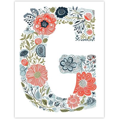 Artery8 Women's Wall Art Print Letter G in Wildflowers Drawing Flowers Bouquet Nature Floral Word Art For Her Poster Size: W24" x H32" Multicolor W24" x H32" Artery8 Women's Wall Art Print Letter G in Wildflowers Drawing Flowers Bouquet Nature Floral Word Art For Her Poster Size: W24" x H32" Multicolor W24" x H32"