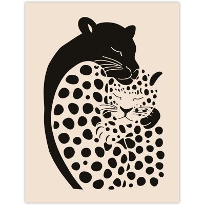 Artery8 Panther & Leopard Abstract Minimalism Animals Wall Art Print in Black Size: W24" x H32" Black W24" x H32" Artery8 Panther & Leopard Abstract Minimalism Animals Wall Art Print in Black Size: W24" x H32" Black W24" x H32"