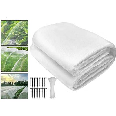 SPETLEK 10M Garden Protect Netting For Vegetable Crop Plant in White White SPETLEK 10M Garden Protect Netting For Vegetable Crop Plant in White White