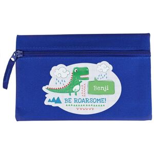 Personalised Memento Company Men's Personalised 'Be Roarsome' Dinosaur Blue Pencil Case in Navy Navy Personalised Memento Company Men's Personalised 'Be Roarsome' Dinosaur Blue Pencil Case in Navy Navy