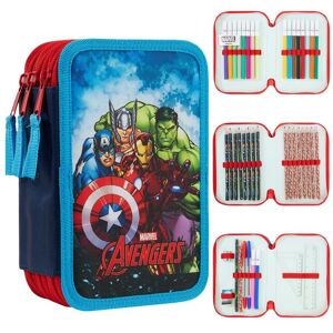 Marvel Pencil Case Triple Zip in Blue Blue Marvel Pencil Case Triple Zip in Blue Blue