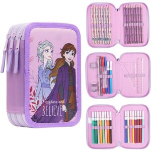 Disney Women's Frozen Pencil Case Triple Zip in Purple Purple Disney Women's Frozen Pencil Case Triple Zip in Purple Purple