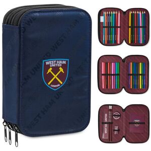 West Ham United FC 3 Tier Pencil Case Set in Navy Navy West Ham United FC 3 Tier Pencil Case Set in Navy Navy