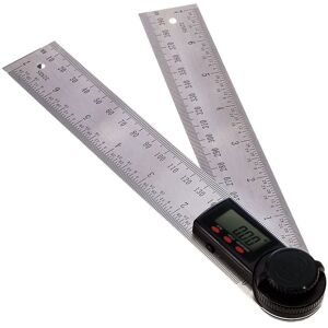 Lumberjack Digital LCD Angle Finder Stainless Steel Rule Trend 200mm Ruler 360 Degree Gauge in Silver Silver Lumberjack Digital LCD Angle Finder Stainless Steel Rule Trend 200mm Ruler 360 Degree Gauge in Silver Silver