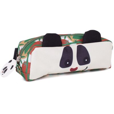 Les Deglingos 1-Zip Animal Face Pencil Case - Rototos the Panda Multicolor Les Deglingos 1-Zip Animal Face Pencil Case - Rototos the Panda Multicolor