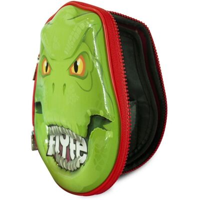 Flyte Darwin The Dino - Pencil Case With 18 Pencil Slots in Green Green Flyte Darwin The Dino - Pencil Case With 18 Pencil Slots in Green Green