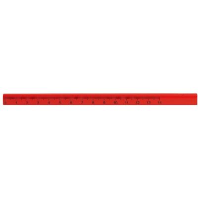 MidOcean Maderos Pencil With Ruler in Red Red MidOcean Maderos Pencil With Ruler in Red Red