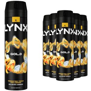 Lynx Men's XL High Definition Fragrance Gold 'BodySpray' Deo 6 Pk, 200ml Gold Lynx Men's XL High Definition Fragrance Gold 'BodySpray' Deo 6 Pk, 200ml Gold